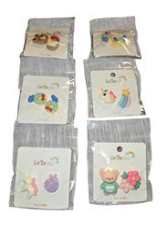 Lin'Do Cartoon Animal Resin Stud Earrings. 925