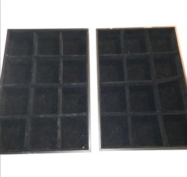 Black Velvet 24-compartment Stackable Jewelry Trays.