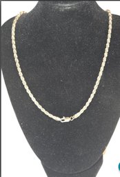 Sterling Silver Rope Chain Marked 925
