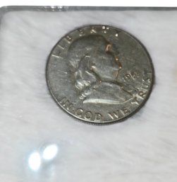 0.90% Silver Franklin 1/2 Dollar 1953