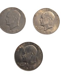 3- Eisenhower Dollar Coins