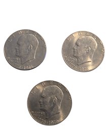 3- 1976 Bicentennial Eisenhower Dollar Coins