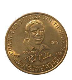 1979 Coach Red Miller Youth Sports 1977 NFL Coach Of Year Coin