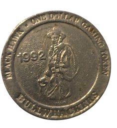 $1 Gaming Token From The Former Bullwhackers Casino In Central City, Colorado.