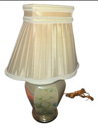 Vintage Chinoiserie Hand-painted Ceramic Table Lamp