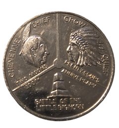 1976 HARDIN MONTANA BATTLE OF THE LITTLE BIGHORN MEDAL CHEYENNE CHIEF CROW CHIEF
