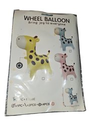 New- Giraffe Ballon With Wheels