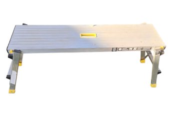 Gorilla Ladders Aluminum Slim-Fold Work Platform With A 300-pound Load Capacity.
