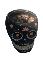 Small Ceramic Sugar Skull Planter.
