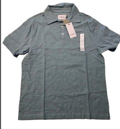 Goodfellow & Co. Men's Short-sleeve Polo Shirt In Aqua Color With A Pocket.