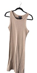 Rachel Zoe Size Medium Ribbed Sleeveless Sweater Dress In A Tan Color.