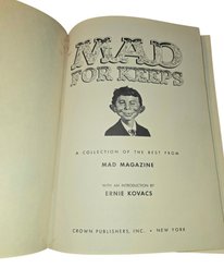Vintage Hardcover Book Titled Mad For Keeps