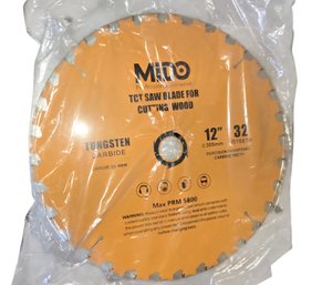12-inch Mido Tungsten Carbide Tipped (TCT) Saw Blade Designed For Cutting Wood.