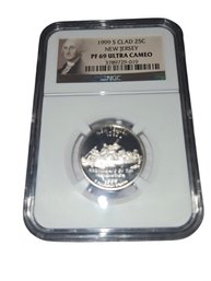 1999 S 25C Proof New Jersey Quarter NGC PF70 Ultra Cameo