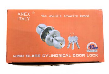 Cylindrical Ball Door Knob Lockset From The Brand Anex Italy