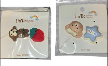 2- Pair Of Lin'Do Earrings 925