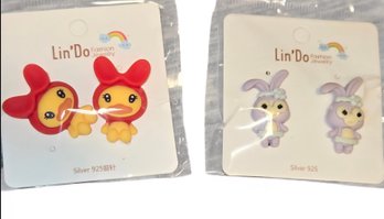 2- Pair Of Lin' Do Earrings 925
