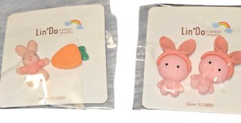 2- Pair Of Lin'Do Earrings 925