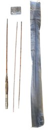 Vintage Fly Fishing Rod With Lures & Storage Bag