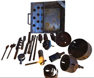 Hole Saw Bits,Paint Pan, Vintage Auger Drill Bits