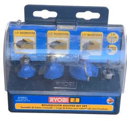Ryobi 3-Piece Roundover Router Bit Set (Model A25RS31).