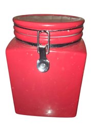 Oggi - Red Ceramic Kitchen Canister