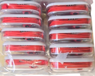Nee- 10 Count Red Wired Headphones From Stoneleo
