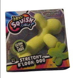 New-JA-RU Irre-Squish-tible Stretchy B'loon Dog- Glow In The Dark