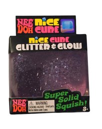 New-NeeDoh Nice Cube Glitter & Glow Sensory Fidget Toy, Manufactured By Schylling.