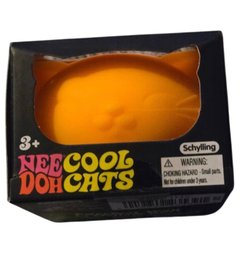 New-Schylling NeeDoh Cool Cat Fidget Toy,Orange