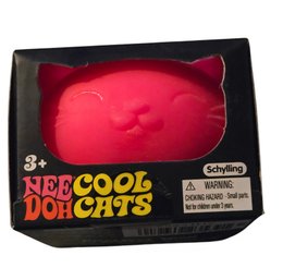 New-Schylling NeeDoh Cool Cat Fidget Toy, Hot Pink