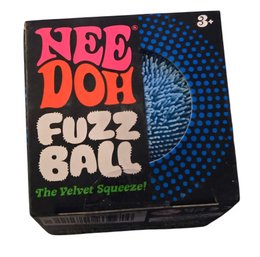 New-Schylling NeeDoh Fuzz Ball Sensory Squeeze Toy, Blue