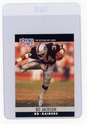 1990 Pro Set Bo Jackson Blank Back Error Football Card