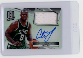 2014 Panini Spectra Antoine Walker Game Used Jersey Autograph Silver Prizm Basketball Card #'d To 125