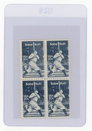 4 1983 USA Babe Ruth Baseball Stamps