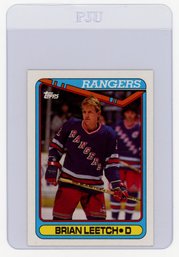 1990 Topps Brian Leetch Hockey Card