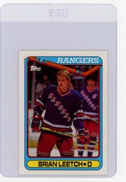 1990 Topps Brian Leetch Hockey Card