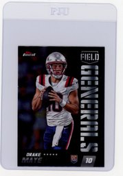Drake Maye Rookie Card 2024 Topps Finest Field Generals Football Card