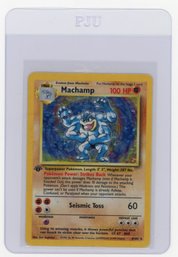 1999 Pokemon Machamp 1st Edition Holo Pokemon Card