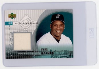 2002 Upper Deck Tim Raines The Peoples Choice Game Used Jersey Baseball Card