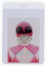 1995 Collect-A-Card Power Rangers The New Season The Pink Ranger Acetate Power Rangers Card