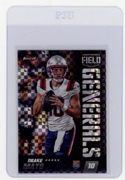 Drake Maye Rookie Card 2024 Topps Finest Field Generals Checkboard Refractor Football Card