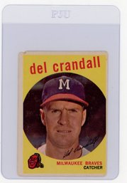 1959 Topps Del Crandall Baseball Card