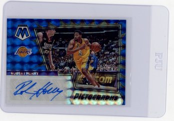 2022 Panini Mosaic Robert Horry Pictographs Blue Mosaic Prizm Refractor Autograph Basketball Card #'d To 49