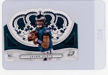 Jalen Hurts Rookie Card 2020 Panini Chronicles Crown Royale Die Cut Football Card
