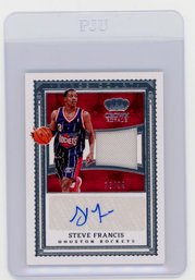 2022 Panini Crown Royale Steve Francis Kings Court Game Used Jersey Autograph Basketball Card #'d To 99