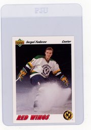 1991 Upper Deck Sergei Fedorov All Rookie Team Hockey Card
