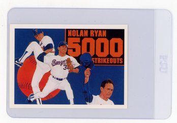 1990 Upper Deck Nolan Ryan 5000 Strikeouts Baseball Card