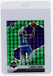 2020 Panini Mosaic LeBron James Green Mosaic Prizm Refractor Basketball Card