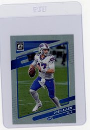 2021 Panini Donruss Optic Josh Allen Holo Prizm Refractor Football Card